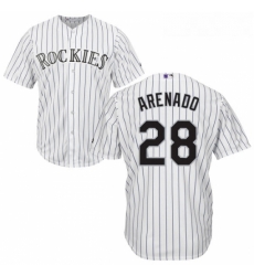 Youth Majestic Colorado Rockies 28 Nolan Arenado Replica White Home Cool Base MLB Jersey Youth Majestic Colorado Rockies 28 Nolan Arenado Replica White Home Cool Base MLB Jersey