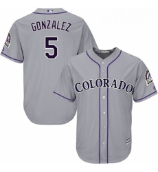 Youth Majestic Colorado Rockies 5 Carlos Gonzalez Authentic Grey Road Cool Base MLB Jersey Youth Majestic Colorado Rockies 5 Carlos Gonzalez Authentic Grey Road Cool Base MLB Jersey