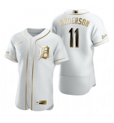 Detroit Tigers 11 Sparky Anderson White Nike Mens Authentic Golden Edition MLB Jersey Detroit Tigers 11 Sparky Anderson White Nike Mens Authentic Golden Edition MLB Jersey