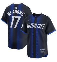 Men Detroit Tigers 17 Parker Meadows 2024 Navy City Connect Cool Base Limited Stitched Jersey Men Detroit Tigers 17 Parker Meadows 2024 Navy City Connect Cool Base Limited Stitched Jersey