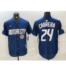 Men Detroit Tigers 24 Miguel Cabrera 2024 Navy City Connect Cool Base Limited Stitched jerseys 4 Men Detroit Tigers 24 Miguel Cabrera 2024 Navy City Connect Cool Base Limited Stitched jerseys 4