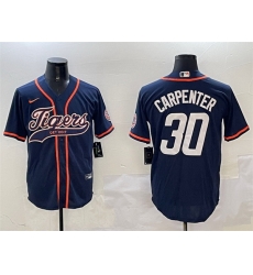Men Detroit Tigers 30 Kerry Carpenter Navy With Patch Cool Base Stitched Baseball Jersey Men Detroit Tigers 30 Kerry Carpenter Navy With Patch Cool Base Stitched Baseball Jersey