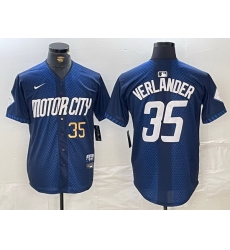 Men Detroit Tigers 35 Justin Verlander 2024 Navy City Connect Cool Base Limited jerseys 3 Men Detroit Tigers 35 Justin Verlander 2024 Navy City Connect Cool Base Limited jerseys 3