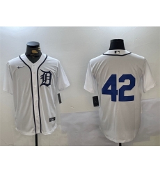 Men Detroit Tigers 42 Jackie Robinson White Cool Base Stitched Baseball Jersey Men Detroit Tigers 42 Jackie Robinson White Cool Base Stitched Baseball Jersey