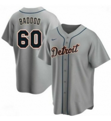 Men Detroit Tigers 60 Akil Baddoo Grey Cool Base Stitched jersey Men Detroit Tigers 60 Akil Baddoo Grey Cool Base Stitched jersey