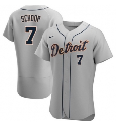 Men Detroit Tigers 7 Jonathan Schoop Grey Flex Base Stitched jersey Men Detroit Tigers 7 Jonathan Schoop Grey Flex Base Stitched jersey