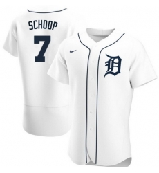 Men Detroit Tigers 7 Jonathan Schoop White Flex Base Stitched jersey Men Detroit Tigers 7 Jonathan Schoop White Flex Base Stitched jersey
