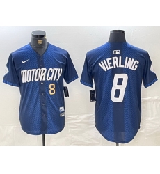 Men Detroit Tigers 8 Matt Vierling 2024 Navy City Connect Cool Base Limited Stitched jerseys 1 Men Detroit Tigers 8 Matt Vierling 2024 Navy City Connect Cool Base Limited Stitched jerseys 1