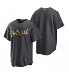 Men Detroit Tigers Blank 2022 All Star Charcoal Cool Base Stitched Jersey Men Detroit Tigers Blank 2022 All Star Charcoal Cool Base Stitched Jersey