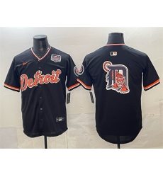 Men Detroit Tigers Team Big Logo Navy 2026 Alternate USA 250  Patch Vapor Premier Limited Stitched Baseball Jersey