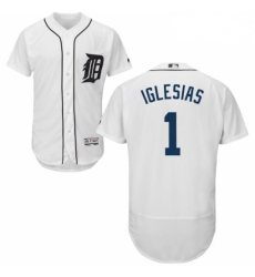 Mens Majestic Detroit Tigers 1 Jose Iglesias White Home Flex Base Authentic Collection MLB Jersey Mens Majestic Detroit Tigers 1 Jose Iglesias White Home Flex Base Authentic Collection MLB Jersey