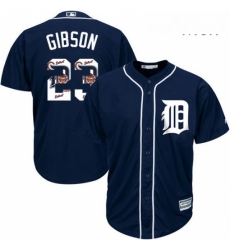 Mens Majestic Detroit Tigers 23 Kirk Gibson Authentic Navy Blue Team Logo Fashion Cool Base MLB Jersey Mens Majestic Detroit Tigers 23 Kirk Gibson Authentic Navy Blue Team Logo Fashion Cool Base MLB Jersey