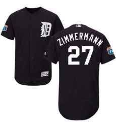 Mens Majestic Detroit Tigers 27 Jordan Zimmermann Navy Blue Alternate Flex Base Collection 2018 World Series Jersey Mens Majestic Detroit Tigers 27 Jordan Zimmermann Navy Blue Alternate Flex Base Collection 2018 World Series Jersey