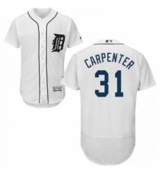 Mens Majestic Detroit Tigers 31 Ryan Carpenter White Home Flex Base Authentic Collection MLB Jersey Mens Majestic Detroit Tigers 31 Ryan Carpenter White Home Flex Base Authentic Collection MLB Jersey