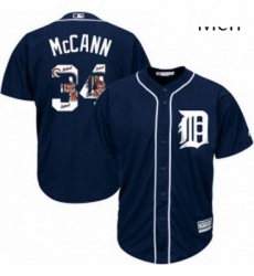 Mens Majestic Detroit Tigers 34 James McCann Authentic Navy Blue Team Logo Fashion Cool Base MLB Jersey Mens Majestic Detroit Tigers 34 James McCann Authentic Navy Blue Team Logo Fashion Cool Base MLB Jersey