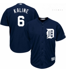 Mens Majestic Detroit Tigers 6 Al Kaline Replica Navy Blue Alternate Cool Base MLB Jersey Mens Majestic Detroit Tigers 6 Al Kaline Replica Navy Blue Alternate Cool Base MLB Jersey