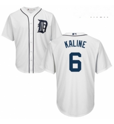 Mens Majestic Detroit Tigers 6 Al Kaline Replica White Home Cool Base MLB Jersey Mens Majestic Detroit Tigers 6 Al Kaline Replica White Home Cool Base MLB Jersey