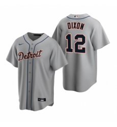 Mens Nike Detroit Tigers 12 Brandon Dixon Gray Road Stitched Baseball Jersey Mens Nike Detroit Tigers 12 Brandon Dixon Gray Road Stitched Baseball Jersey