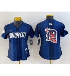 Women Detroit Tigers Team Big Logo 2024 Navy City Connect Cool Base Limited Stitched Baseball Jersey Women Detroit Tigers Team Big Logo 2024 Navy City Connect Cool Base Limited Stitched Baseball Jersey