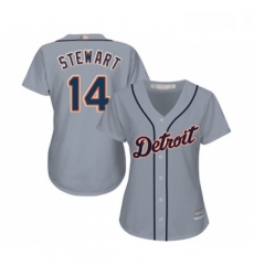 Womens Detroit Tigers 14 Christin Stewart Replica Grey Road Cool Base Baseball Jersey Womens Detroit Tigers 14 Christin Stewart Replica Grey Road Cool Base Baseball Jersey