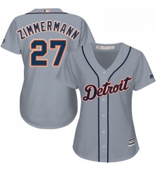 Womens Majestic Detroit Tigers 27 Jordan Zimmermann Authentic Grey Road Cool Base MLB Jersey Womens Majestic Detroit Tigers 27 Jordan Zimmermann Authentic Grey Road Cool Base MLB Jersey