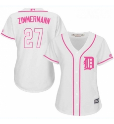 Womens Majestic Detroit Tigers 27 Jordan Zimmermann Authentic White Fashion Cool Base MLB Jersey Womens Majestic Detroit Tigers 27 Jordan Zimmermann Authentic White Fashion Cool Base MLB Jersey