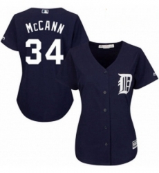Womens Majestic Detroit Tigers 34 James McCann Authentic Navy Blue Alternate Cool Base MLB Jersey Womens Majestic Detroit Tigers 34 James McCann Authentic Navy Blue Alternate Cool Base MLB Jersey