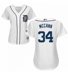 Womens Majestic Detroit Tigers 34 James McCann Authentic White Home Cool Base MLB Jersey Womens Majestic Detroit Tigers 34 James McCann Authentic White Home Cool Base MLB Jersey