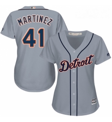Womens Majestic Detroit Tigers 41 Victor Martinez Replica Grey Road Cool Base MLB Jersey Womens Majestic Detroit Tigers 41 Victor Martinez Replica Grey Road Cool Base MLB Jersey