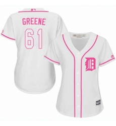 Womens Majestic Detroit Tigers 61 Shane Greene Authentic White Fashion Cool Base MLB Jersey Womens Majestic Detroit Tigers 61 Shane Greene Authentic White Fashion Cool Base MLB Jersey