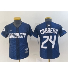 Youth Detroit Tigers 24 Miguel Cabrera 2024 Navy City Connect Cool Base Limited Stitched Baseball Jersey Youth Detroit Tigers 24 Miguel Cabrera 2024 Navy City Connect Cool Base Limited Stitched Baseball Jersey