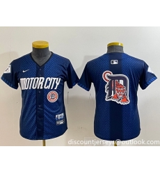 Youth Detroit Tigers Team Big Logo 2024 Navy City Connect Cool Base Limited Stitched jerseys Youth Detroit Tigers Team Big Logo 2024 Navy City Connect Cool Base Limited Stitched jerseys