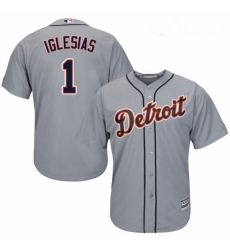 Youth Majestic Detroit Tigers 1 Jose Iglesias Replica Grey Road Cool Base MLB Jersey Youth Majestic Detroit Tigers 1 Jose Iglesias Replica Grey Road Cool Base MLB Jersey