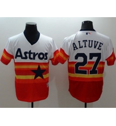 Houston Astros 27 Jose Altuve White Orange Flexbase Authentic Collection Cooperstown Stitched MLB Jersey Houston Astros 27 Jose Altuve White Orange Flexbase Authentic Collection Cooperstown Stitched MLB Jersey