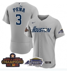 Men Astros Space City 3 Jeremy Pena Gray Champions Flexbase Jersey Men Astros Space City 3 Jeremy Pena Gray Champions Flexbase Jersey