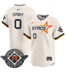 Men Houston Astros 0 Orbit Cream 2025 City Connect Limited Stitched Baseball Jersey