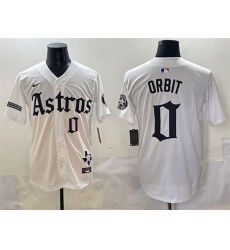 Men Houston Astros 0 Orbit White Gothic 27Houston Born Barrio Raised 27 Limited Stitched Baseball Jersey Men Houston Astros 0 Orbit White Gothic 27Houston Born Barrio Raised 27 Limited Stitched Baseball Jersey
