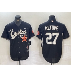 Men Houston Astros 27 Jose Altuve Black Cactus Jack Vapor Premier Limited Stitched Baseball Jersey Men Houston Astros 27 Jose Altuve Black Cactus Jack Vapor Premier Limited Stitched Baseball Jersey