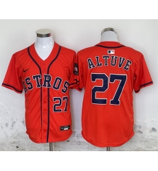 Men Houston Astros 27 Jose Altuve Orange Limited Stitched Baseball Jersey Men Houston Astros 27 Jose Altuve Orange Limited Stitched Baseball Jersey