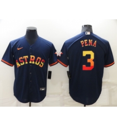 Men Houston Astros 3 Jeremy Pena 2022 Navy Cool Base Stitched Jerse Men Houston Astros 3 Jeremy Pena 2022 Navy Cool Base Stitched Jerse