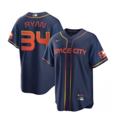Men Houston Astros 34 Nolan Ryan 2022 Navy City Connect Cool Base Stitched jersey Men Houston Astros 34 Nolan Ryan 2022 Navy City Connect Cool Base Stitched jersey