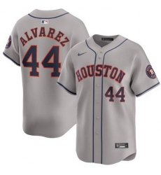 Men Houston Astros 44 Yordan Alvarez Grey 2024 Away Limited Stitched Baseball Jersey Men Houston Astros 44 Yordan Alvarez Grey 2024 Away Limited Stitched Baseball Jersey