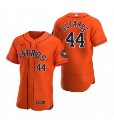 Men Houston Astros 44 Yordan Alvarez Orange Flex Base Stitched Baseball Jersey Men Houston Astros 44 Yordan Alvarez Orange Flex Base Stitched Baseball Jersey