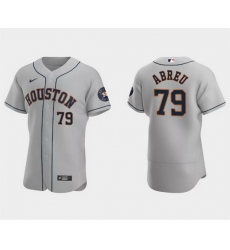 Men Houston Astros 79 Jos E9 Abreu Grey Flex Base Stitched Jersey Men Houston Astros 79 Jos E9 Abreu Grey Flex Base Stitched Jersey
