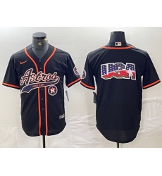 Men Houston Astros Black Team Big Logo With Patch Cool Base Stitched Baseball Jersey 9 Men Houston Astros Black Team Big Logo With Patch Cool Base Stitched Baseball Jersey 9