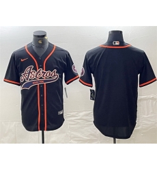 Men Houston Astros Blank Black With Patch Cool Base Stitched Baseball Jersey Men Houston Astros Blank Black With Patch Cool Base Stitched Baseball Jersey