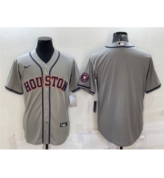 Men Houston Astros Blank Grey With Patch Cool Base Stitched Jersey Men Houston Astros Blank Grey With Patch Cool Base Stitched Jersey
