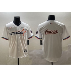Men Houston Astros Team Big Logo White 2025 City Connect Limited Stitched Baseball Jersey 003