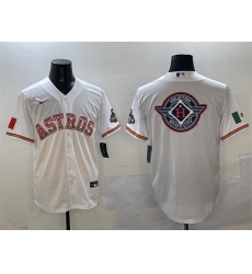 Men Houston Astros Team Big Logo White Mexico Cool Base Stitched Baseball Jersey Men Houston Astros Team Big Logo White Mexico Cool Base Stitched Baseball Jersey