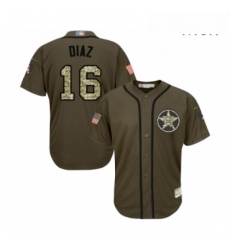 Mens Houston Astros 16 Aledmys Diaz Authentic Green Salute to Service Baseball Jersey Mens Houston Astros 16 Aledmys Diaz Authentic Green Salute to Service Baseball Jersey